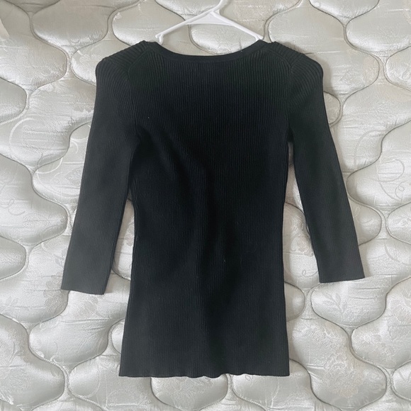 Cable & Gauge Luxury Petite Cardigan, Black - Picture 2 of 3
